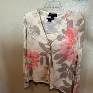 St. John Floral Sweater Set